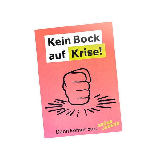 Sticker Kein Bock auf Krise